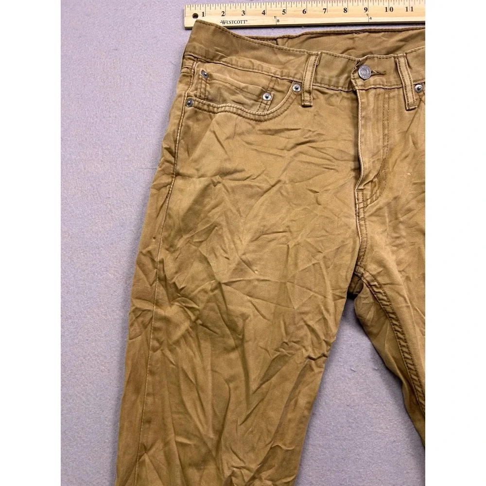 Levis 514 Straight Fit Cotton Twill Tan Khaki 32x30 Mens